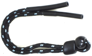 CentroStyle Sportbrillenkordel, verstellbar (CentroStyle, CS09050, grau-schwarz) Band zur Befestigung am Brillenbügel. Sorgt für eine festen Sitz der Brille; die Länge ist einstellbar. Wird auf die Bügelenden geschoben. Schwarz mit grauen Punkten.